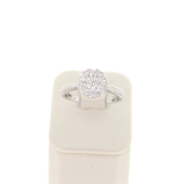 Ring Cocktail Witgoud 18 Karaat Briljanten Tweedehands 1571-3137 Juwelier Clem Vercammen.jpg