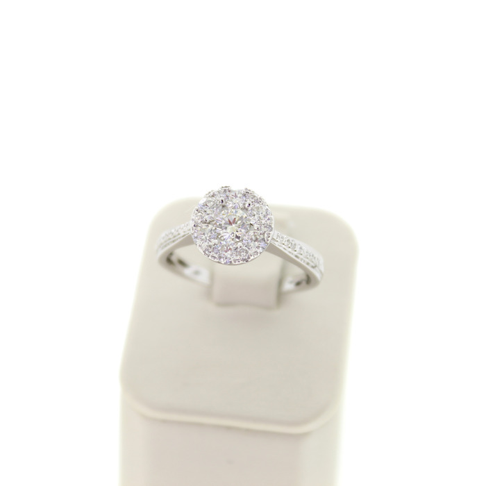 Ring Cocktail Witgoud 18 Karaat Briljanten Tweedehands 1571-3137 Juwelier Clem Vercammen.jpg