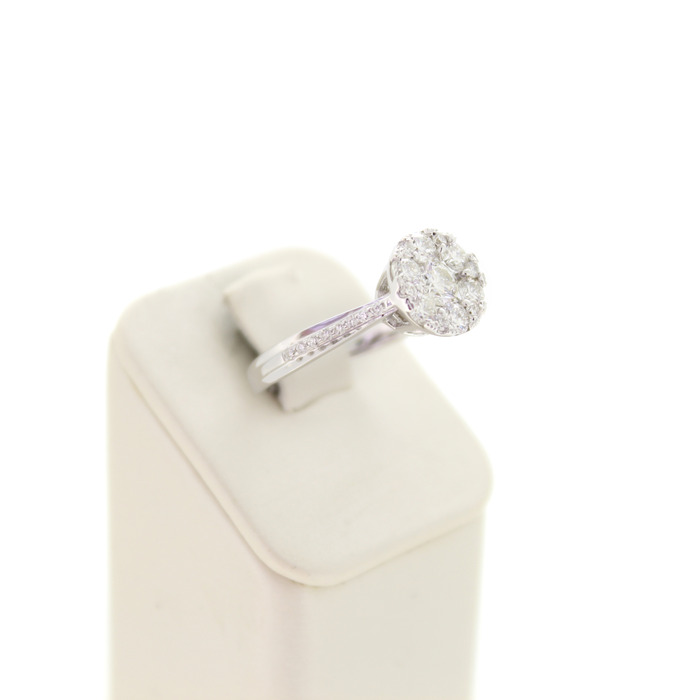 Ring Cocktail Witgoud 18 Karaat Briljanten Tweedehands 1571-3137 Juwelier Clem Vercammen.jpg