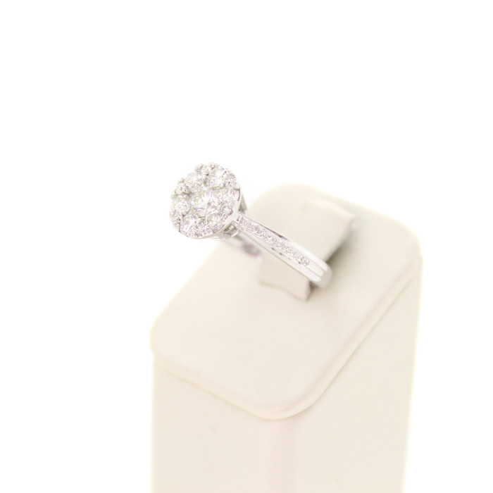 Ring Cocktail Witgoud 18 Karaat Briljanten Tweedehands 1571-3137 Juwelier Clem Vercammen.jpg