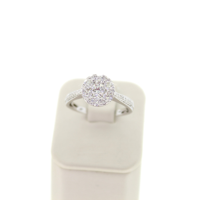 Ring Cocktail Witgoud 18 Karaat Briljanten Tweedehands 1571-3137 Juwelier Clem Vercammen.jpg