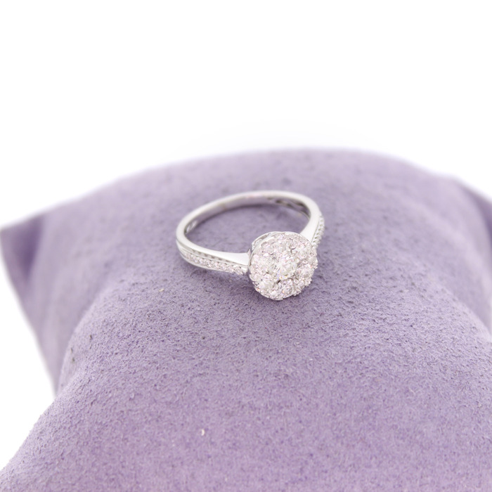 Ring Cocktail Witgoud 18 Karaat Briljanten Tweedehands 1571-3137 Juwelier Clem Vercammen.jpg