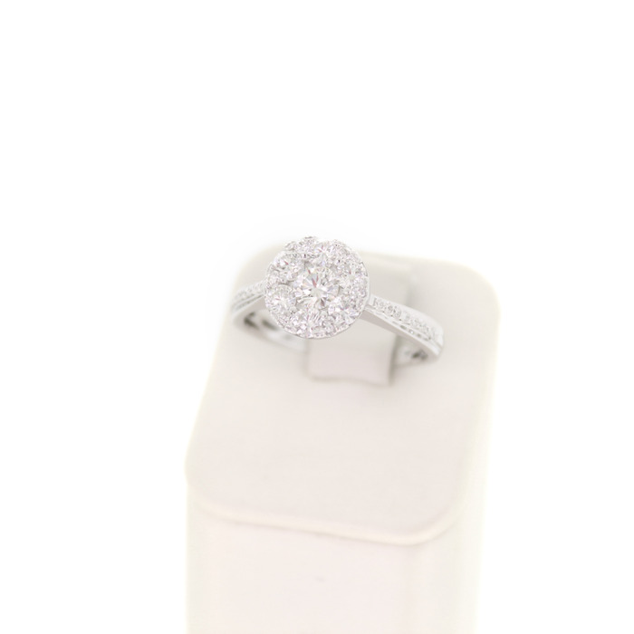 Ring Cocktail Witgoud 18 Karaat Briljanten Tweedehands 1571-3137 Juwelier Clem Vercammen.jpg