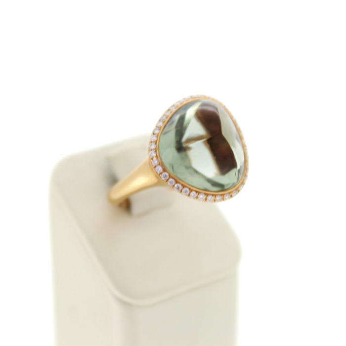 Ring Tresoro RI02420KGMA Rose Goud 18K Briljanten Groene Amethist Tweedehands 82834-3145 Juwelier Clem Vercammen.jpg