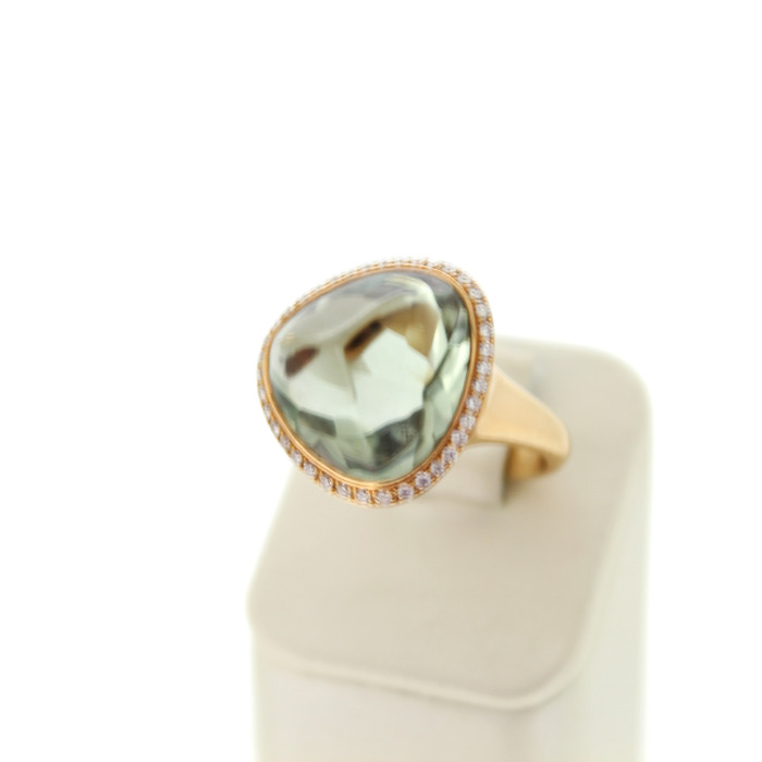 Ring Tresoro RI02420KGMA Rose Goud 18K Briljanten Groene Amethist Tweedehands 82834-3145 Juwelier Clem Vercammen.jpg