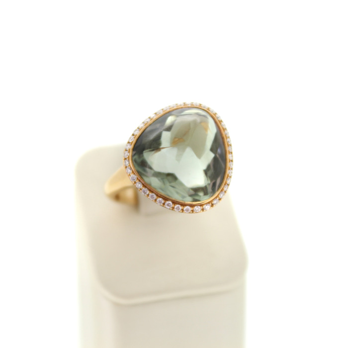 Ring Tresoro RI02420KGMA Rose Goud 18K Briljanten Groene Amethist Tweedehands 82834-3145 Juwelier Clem Vercammen.jpg