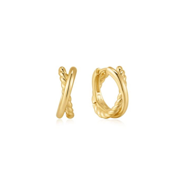 275791 01 Ania Haie Tide Echo Huggie Hoop Earrings E072-06G Juwelier Clem Vercammen.jpg