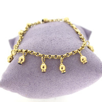 Juweel Armband geelgoud 18 karaat met saffier en robijn bedels '82838-3149-TWDH' Juweel Armband geelgoud 18 karaat met saffier en robijn bedels '82838-3149-TWDH'