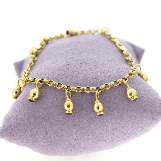 Juweel Armband geelgoud 18 karaat met saffier en robijn bedels '82838-3149-TWDH' Juweel Armband geelgoud 18 karaat met saffier en robijn bedels '82838-3149-TWDH'