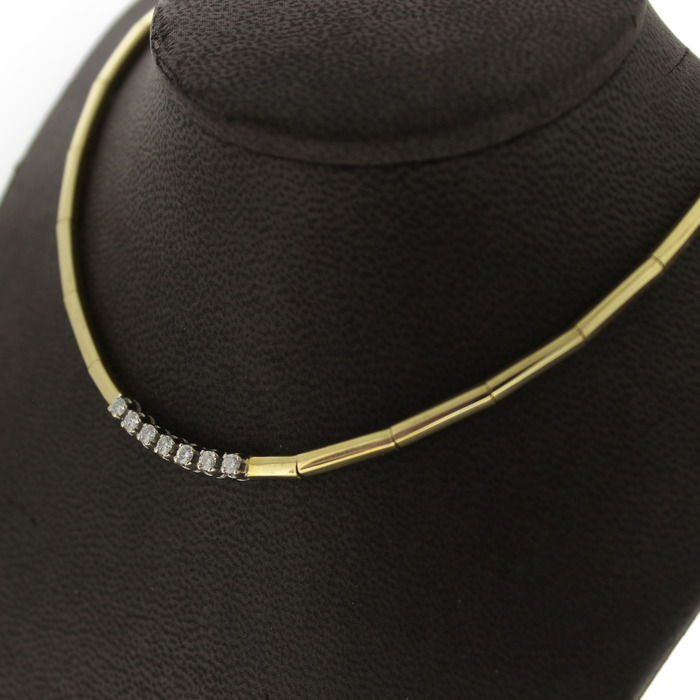 Collier Geelgoud 18 Karaat Briljanten Tweedehands 1681-3155 Juwelier Clem Vercammen.jpg