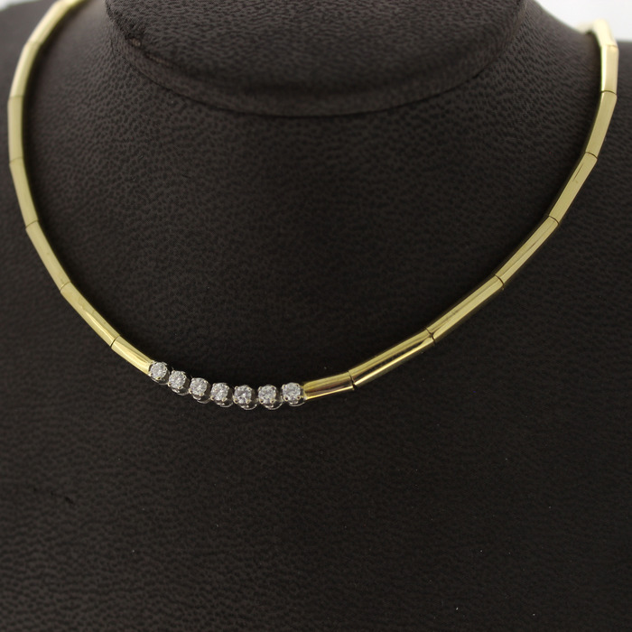 Collier Geelgoud 18 Karaat Briljanten Tweedehands 1681-3155 Juwelier Clem Vercammen.jpg