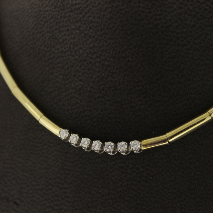 Collier Geelgoud 18 Karaat Briljanten Tweedehands 1681-3155 Juwelier Clem Vercammen.jpg