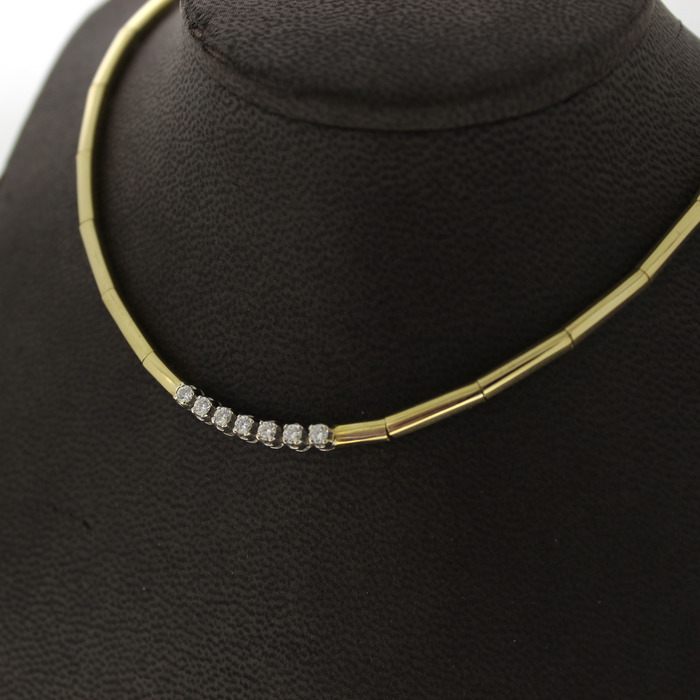 Collier Geelgoud 18 Karaat Briljanten Tweedehands 1681-3155 Juwelier Clem Vercammen.jpg