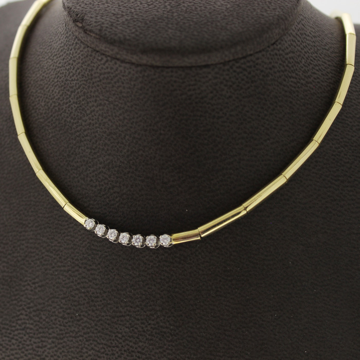 Collier Geelgoud 18 Karaat Briljanten Tweedehands 1681-3155 Juwelier Clem Vercammen.jpg