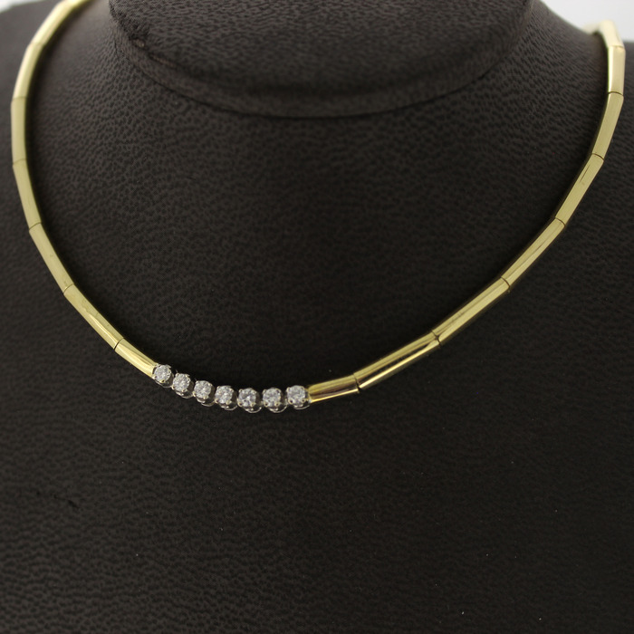 Collier Geelgoud 18 Karaat Briljanten Tweedehands 1681-3155 Juwelier Clem Vercammen.jpg
