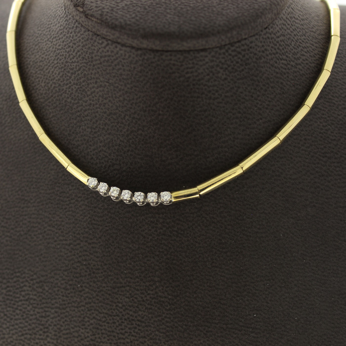 Collier Geelgoud 18 Karaat Briljanten Tweedehands 1681-3155 Juwelier Clem Vercammen.jpg