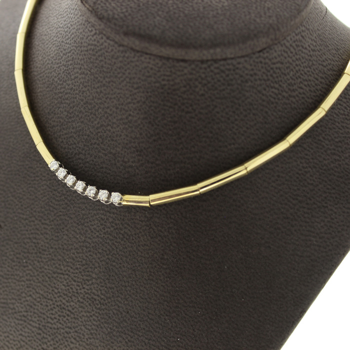 Collier Geelgoud 18 Karaat Briljanten Tweedehands 1681-3155 Juwelier Clem Vercammen.jpg