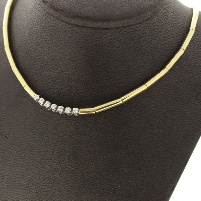 Collier Geelgoud 18 Karaat Briljanten Tweedehands 1681-3155 Juwelier Clem Vercammen.jpg