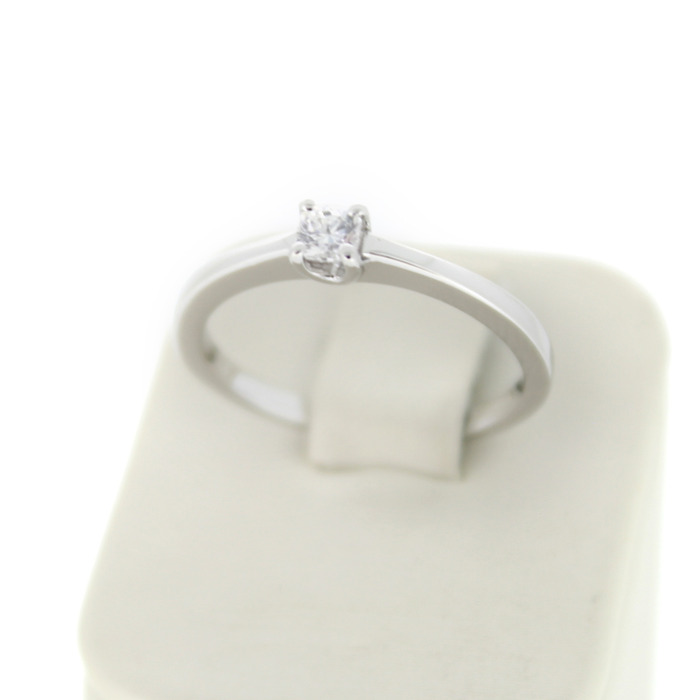 Ring Flanders Witgoud 18 Karaat Solitaire Diamant Princess Cut Tweedehands 1861-3158 Juwelier Clem Vercammen.jpg