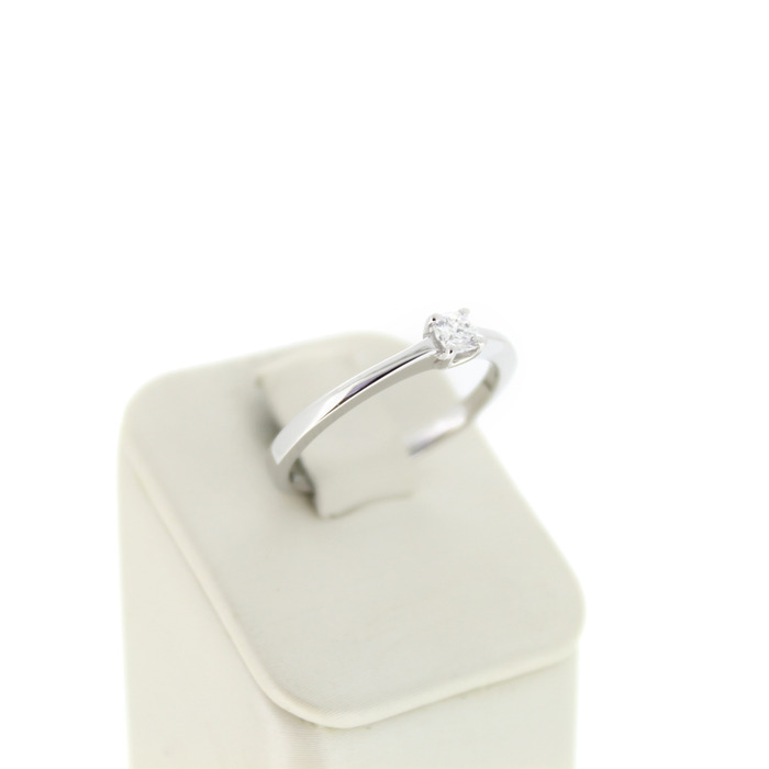 Ring Flanders Witgoud 18 Karaat Solitaire Diamant Princess Cut Tweedehands 1861-3158 Juwelier Clem Vercammen.jpg