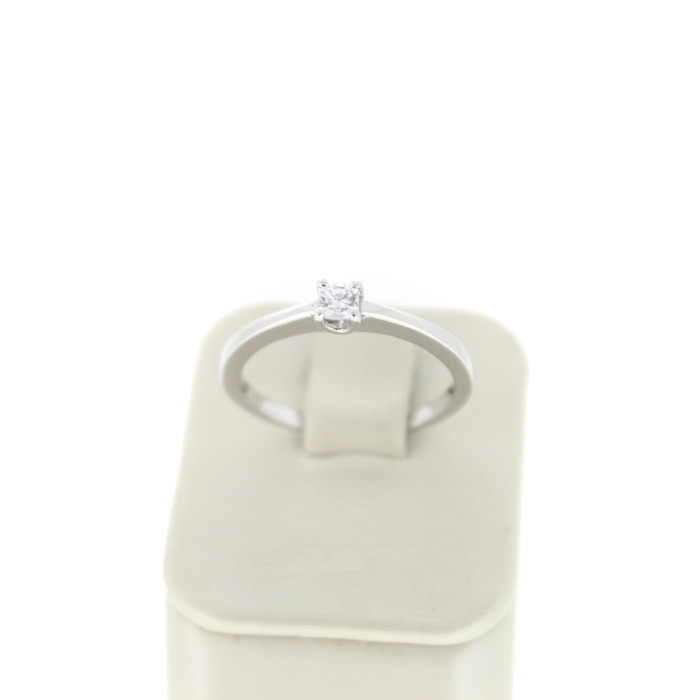 Ring Flanders Witgoud 18 Karaat Solitaire Diamant Princess Cut Tweedehands 1861-3158 Juwelier Clem Vercammen.jpg