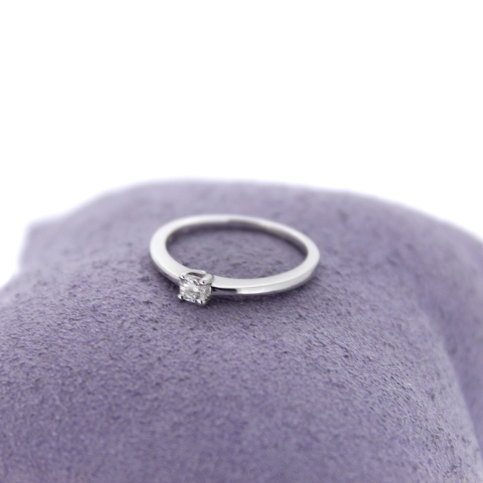 Ring Flanders Witgoud 18 Karaat Solitaire Diamant Princess Cut Tweedehands 1861-3158 Juwelier Clem Vercammen.jpg