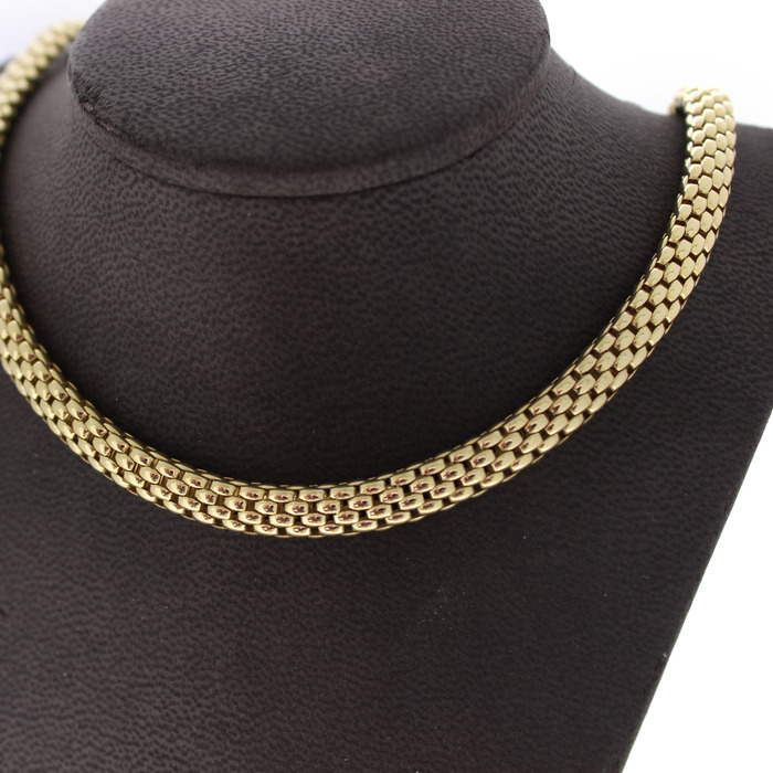 Collier Fope Geelgoud 18 Karaat Tweedehands 1878-3159 Juwelier Clem Vercammen.jpg