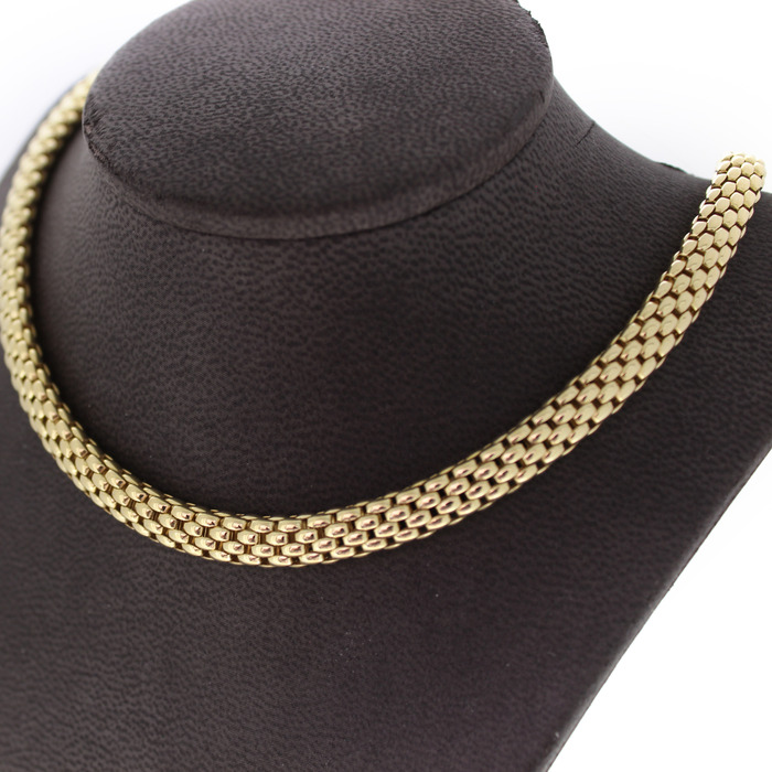 Collier Fope Geelgoud 18 Karaat Tweedehands 1878-3159 Juwelier Clem Vercammen.jpg