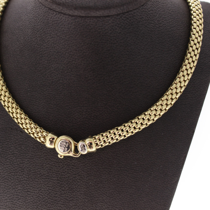 Collier Fope Geelgoud 18 Karaat Tweedehands 1878-3159 Juwelier Clem Vercammen.jpg