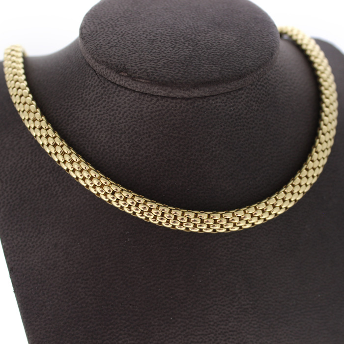 Collier Fope Geelgoud 18 Karaat Tweedehands 1878-3159 Juwelier Clem Vercammen.jpg