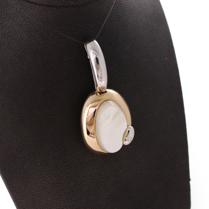 Hanger Talento Bicolor Wit Geelgoud 18 Karaat Briljant Nacre Tweedehands 2234-3206 Juwelier Clem Vercammen.jpg