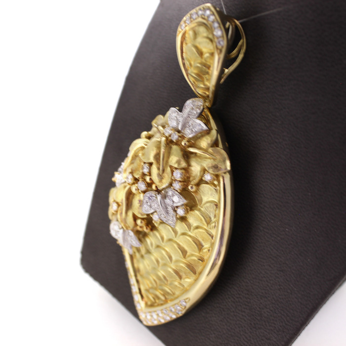 Hanger Geelgoud 18 Karaat Briljanten Tweedehands 2296-3208 Juwelier Clem Vercammen.jpg