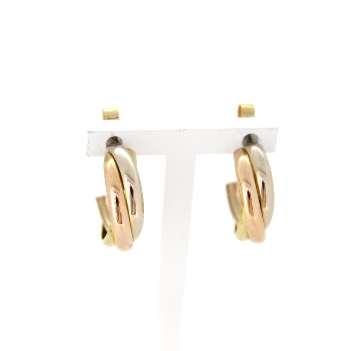 Oorstekers Caetier Tri Color Wit Rose Geelgoud 18Karaat-TWeedehands 2270-3199 Juwelier Clem Vercammen.jpg