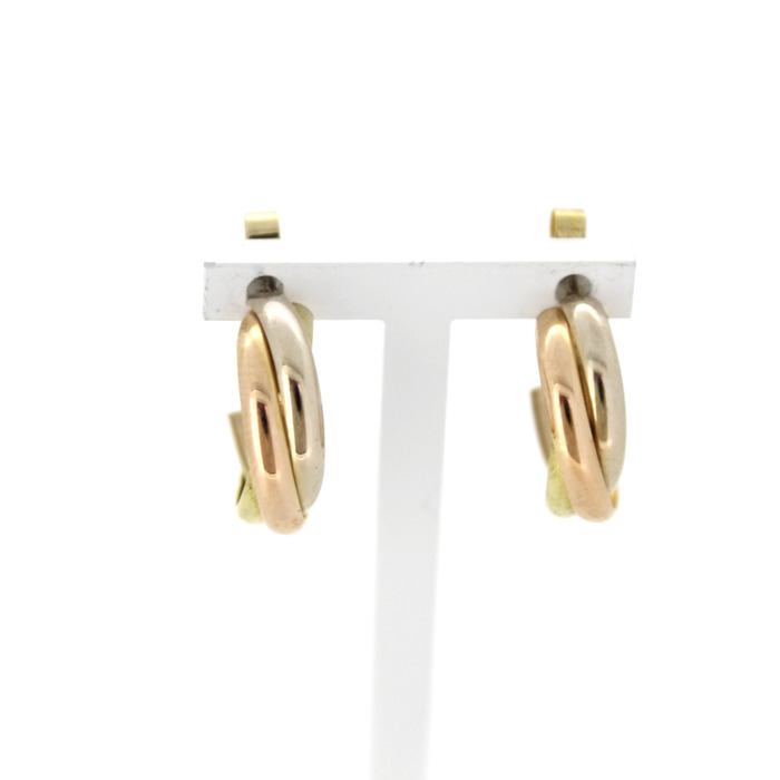 Oorstekers Caetier Tri Color Wit Rose Geelgoud 18Karaat-TWeedehands 2270-3199 Juwelier Clem Vercammen.jpg