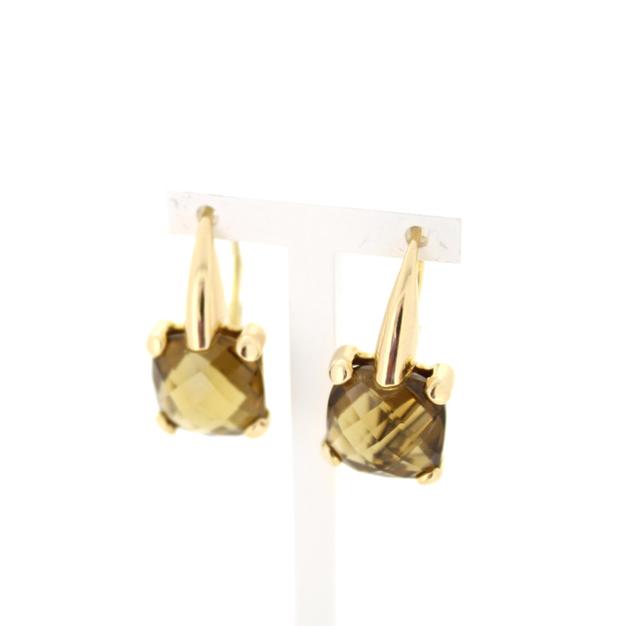 Oorbellen Geelgoud 18 Karaat Quartz Stenen Tweedehands 2193-3174 Juwelier Clem Vercammen.jpg