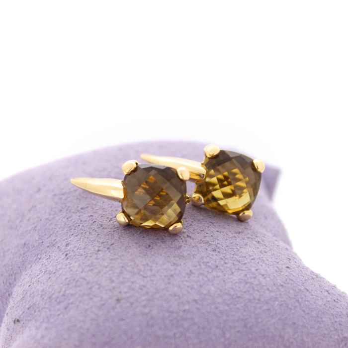 Oorbellen Geelgoud 18 Karaat Quartz Stenen Tweedehands 2193-3174 Juwelier Clem Vercammen.jpg