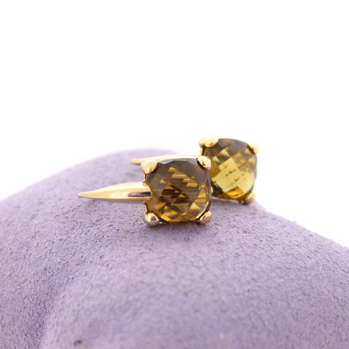 Oorbellen Geelgoud 18 Karaat Quartz Stenen Tweedehands 2193-3174 Juwelier Clem Vercammen.jpg