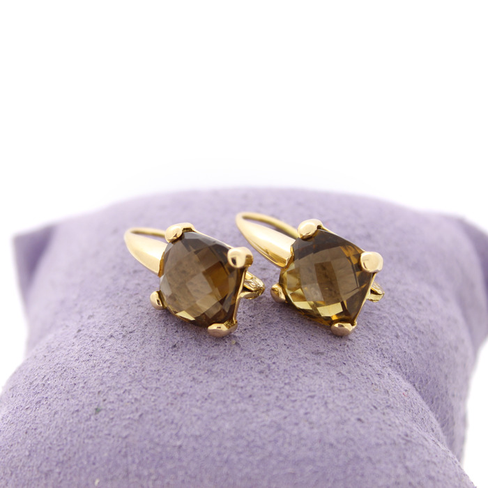Oorbellen Geelgoud 18 Karaat Quartz Stenen Tweedehands 2193-3174 Juwelier Clem Vercammen.jpg