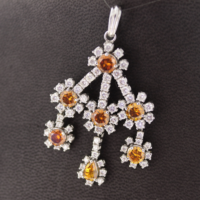 Hanger Witgoud 18 Karaat Briljanten Gele Kleurstenen Tweedehands 2195-3176 Juwelier Clem Vercammen.jpg