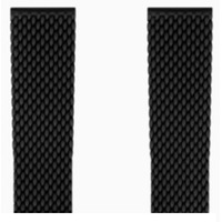 Horloge Breitling Strap - zwart Mesh rubber strap 256S 24/20 mm Horloge Breitling Strap - zwart Mesh rubber strap 256S 24/20 mm