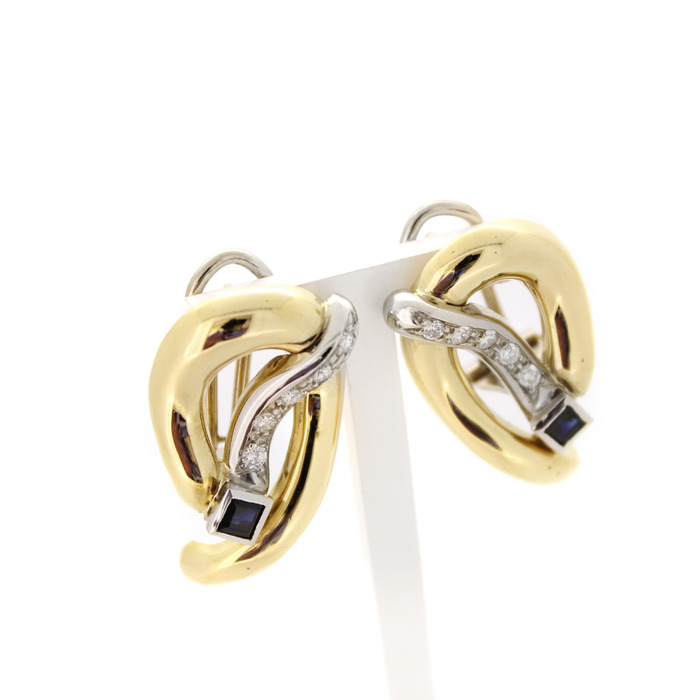 Oorbellen Geelgoud 18K Briljanten Kleursteen Tweedehands 2279-3192 Juwelier Clem Vercammen.jpg