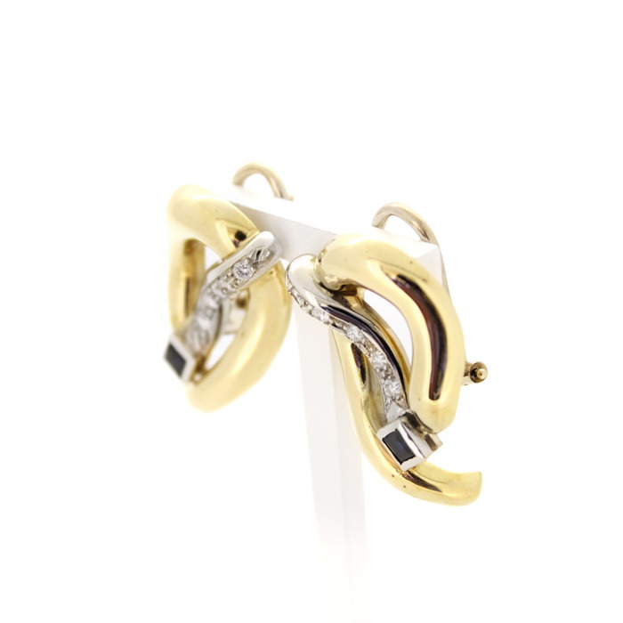 Oorbellen Geelgoud 18K Briljanten Kleursteen Tweedehands 2279-3192 Juwelier Clem Vercammen.jpg