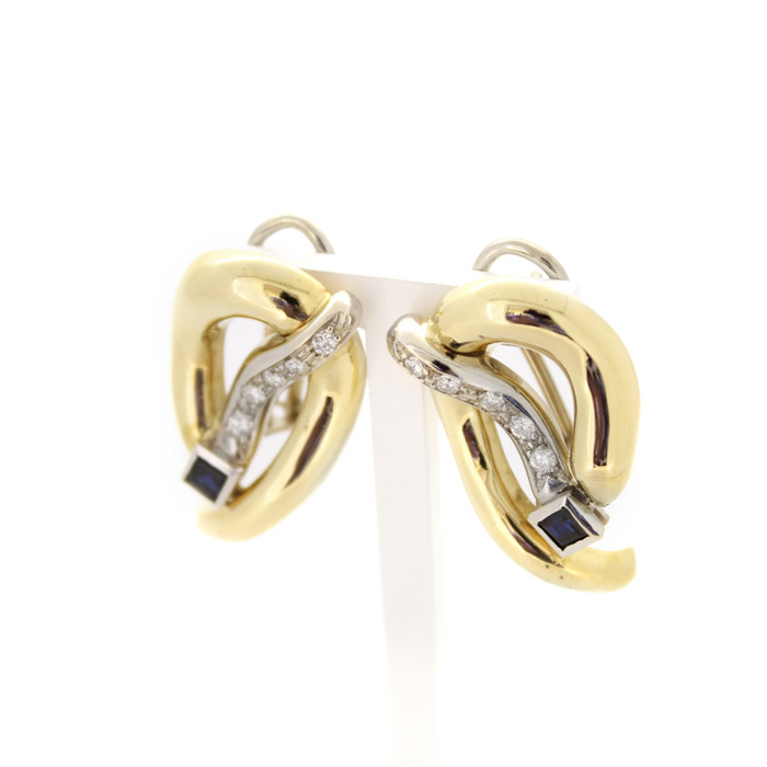 Oorbellen Geelgoud 18K Briljanten Kleursteen Tweedehands 2279-3192 Juwelier Clem Vercammen.jpg