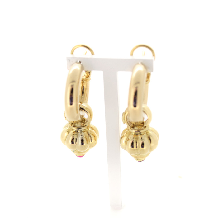 Oorbellen Creolen Hanger Geelgoud 18K Kleursteen Tweedehands 2272-3193 Juwelier Clem Vercammen.jpg