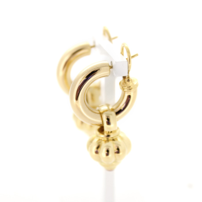 Oorbellen Creolen Hanger Geelgoud 18K Kleursteen Tweedehands 2272-3193 Juwelier Clem Vercammen.jpg