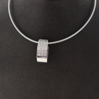 Juweel Omega Collier met hanger Witgoud 18 karaat Briljanten '2412-3215-TWDH' Juweel Omega Collier met hanger Witgoud 18 karaat Briljanten '2412-3215-TWDH'