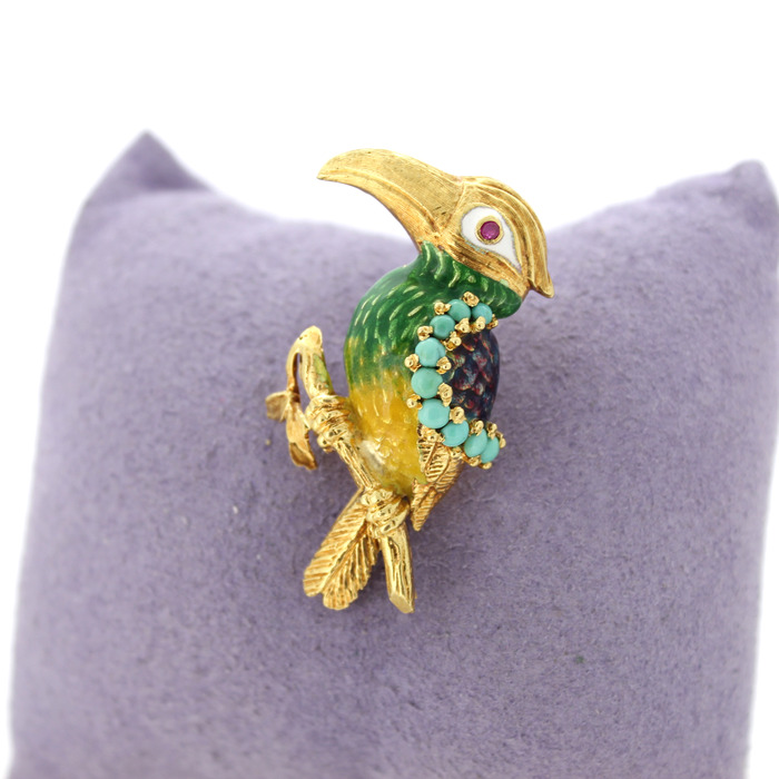 Broche Vogel Geelgoud 18K TWeedehand 2255-3226 Juwelier Clem Vercammen.jpg