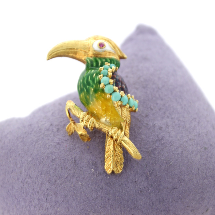 Broche Vogel Geelgoud 18K TWeedehand 2255-3226 Juwelier Clem Vercammen.jpg