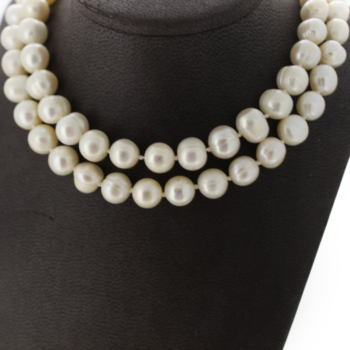 Parelcollier Witgoud 18K Brijanten Tweedehands 2300-3229 Juwelier Clem Vercammen.jpg