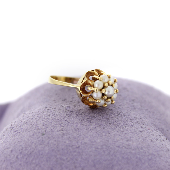 Vitage Ring Geelgoud 18K Parels Tweedehands 2362-3241 Juwelier Clem Vercammen.jpg